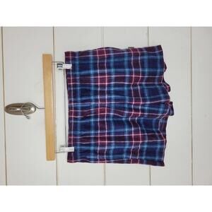 NWT Eddie Bauer Small maroon (red) & blue plaid flannel pajama shorts